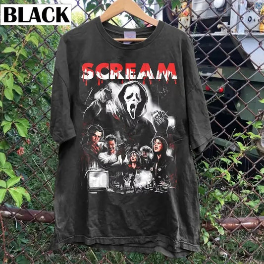 Vintage Ghostface Halloween T-Shirt, Halloween Ghost Face Sweatshirt, Horror Ghostface Halloween Sweater, Halloween...