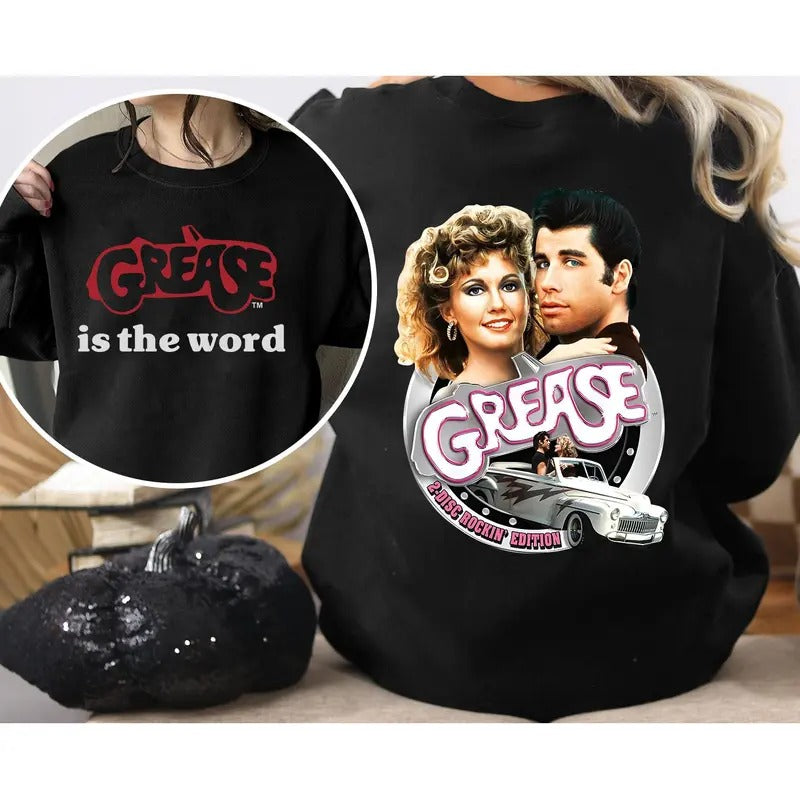 Vintage Grease is the word Sweater, Iconic Movie Grease 1978 Moment Shirt, Olivia Newton John Sweater, Old School Movie...