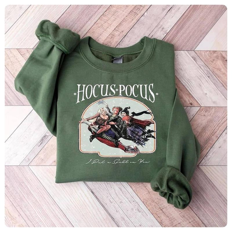 Vintage Hocus Pocus Tshirt Hocus Pocus I Put A Spell On You Shirt Sanderson Sisters Shirt Hoodie, Sweatshirt | WearSparks.com