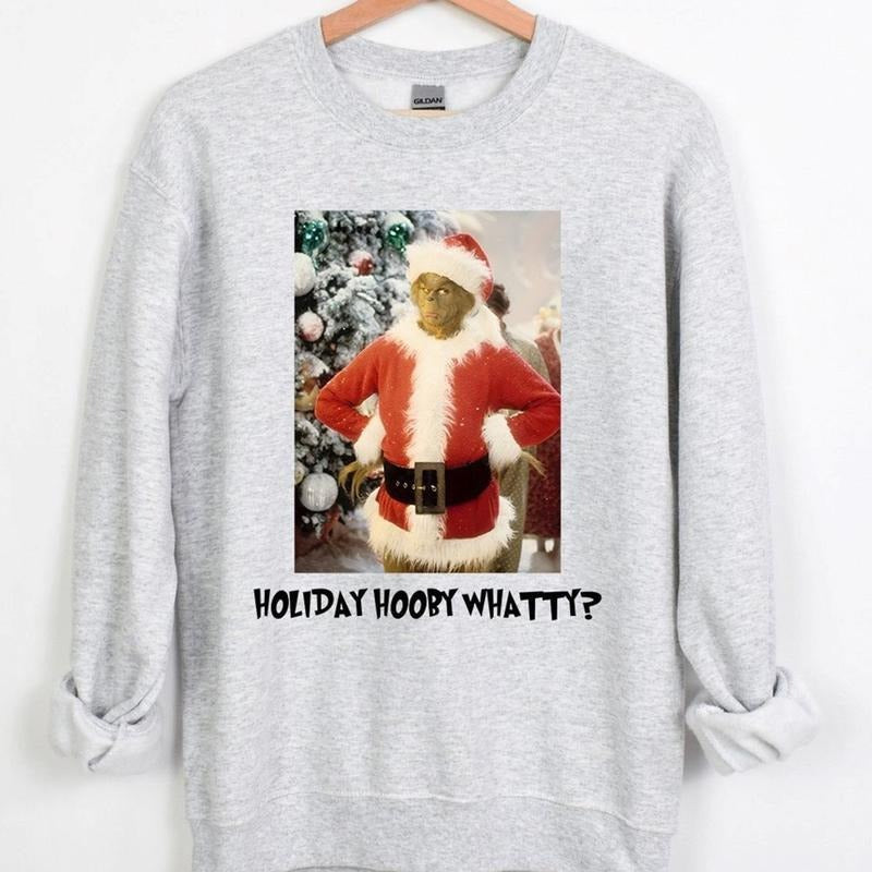 Vintage Holiday Hoobie Whatty Christmas Crewneck Sweatshirt, Hoodie, T-shirt, Cute Christmas Gifts | WearSparks.com