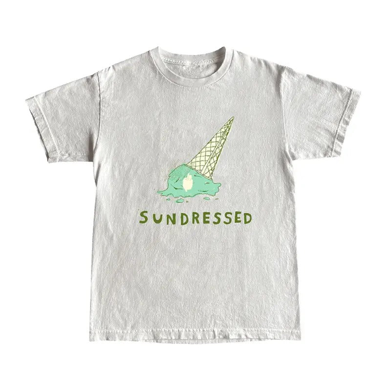 Vintage Ice Cream White T-Shirt - Graphic Tee Men's Top Hoodie, Sweatshirt | WearSparks.com