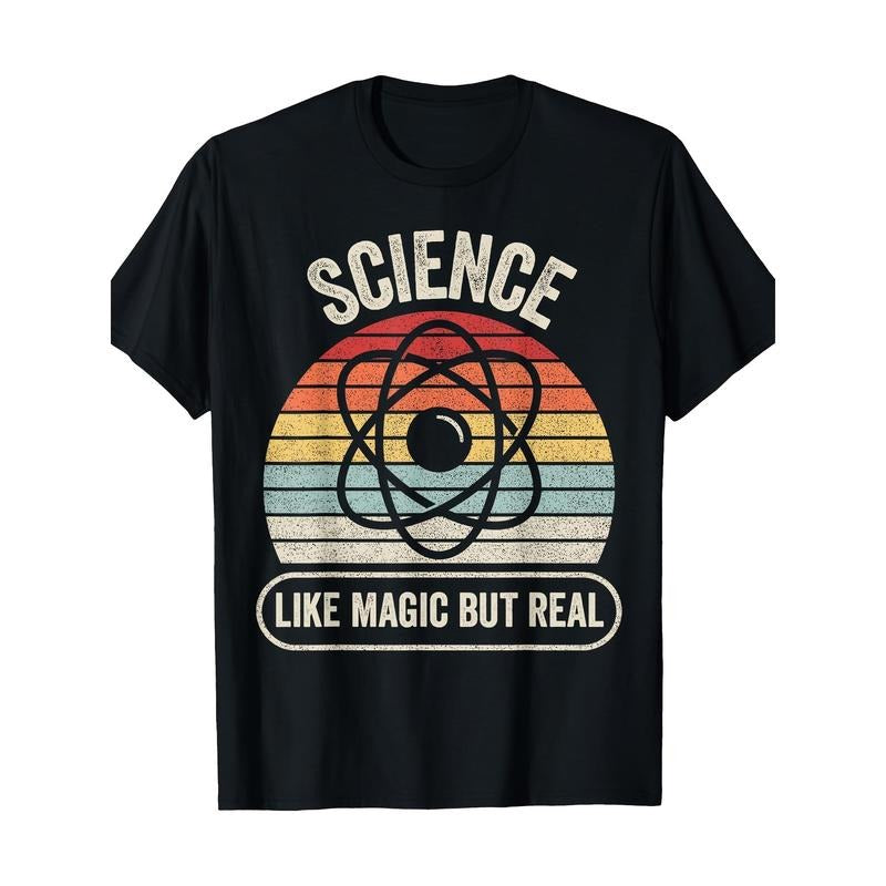 Vintage-Inspired 'Science Like Magic But Real' Men's T-Shirt