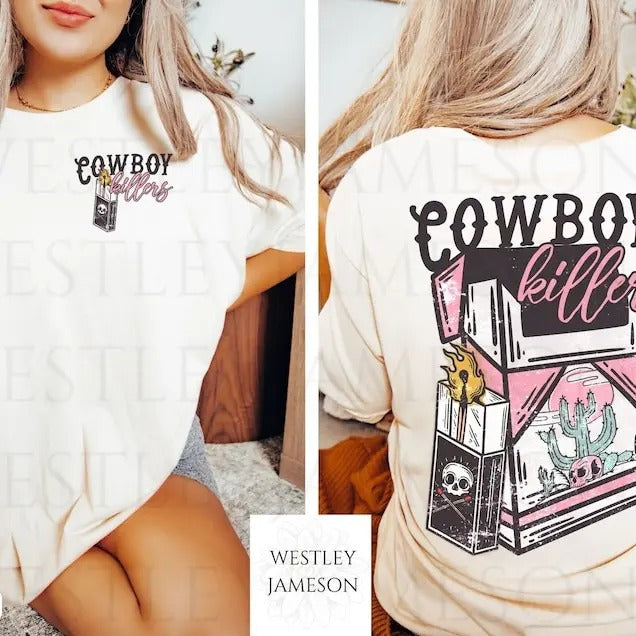 Vintage Inspired Shirt, Cowboy Killers, Western Tee, Cowboy Skull Tee, Western Graphic  T-shirt, sweater and Hoodie 2...