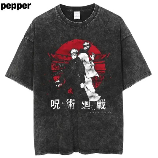 Vintage Itadori Red Moon Tee, JUJUTSU KAISEN Tshirt, Anime Shirt , Gift for her, T-shirt for men Menswear Top Underwear...