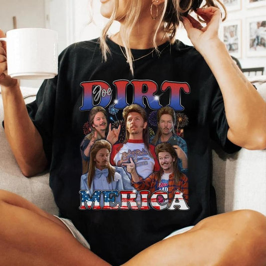 Vintage Joe Dirt Merica Bootleg Shirt, Joe Dirt 4th Of July T-Shirt, Funny Fourth Of July Sweatshirt, Retro Joe Dirt...