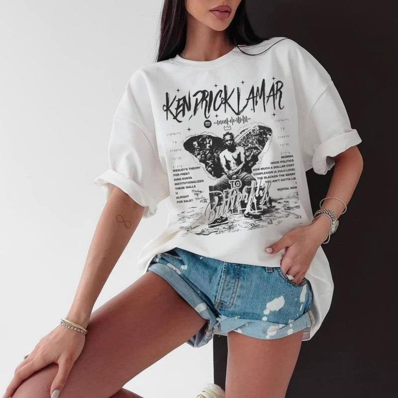 Vintage Kendrick Lamar Butterfly Album T-shirt Top Womenswear Hoodie, Sweatshirt | WearSparks.com