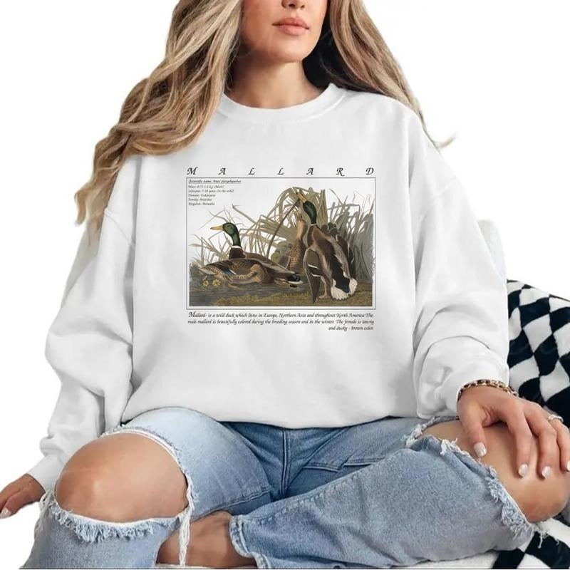 Vintage Mallard Duck 90s Hunting Season Sweatshirt Pullover, T-shirt, hoodie Cotton Unisex Fabric Womenswear | WearSparks.com