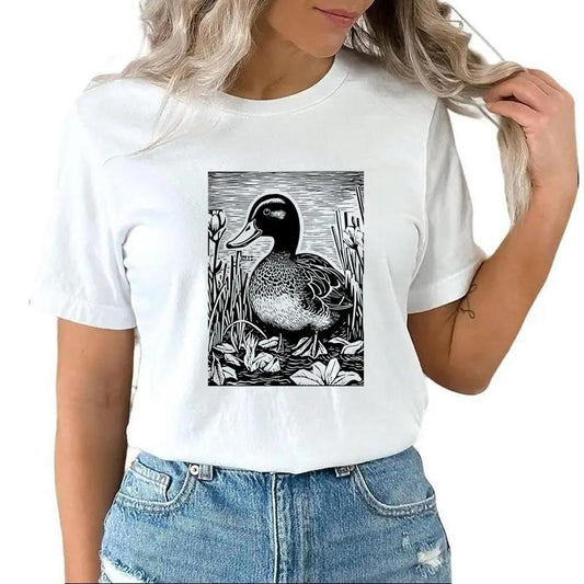 Vintage Mallard Duck Unisex Hunting Apparel Hoodie T-shirt Sweatshirt for Hunters Cotton Menswear | WearSparks.com