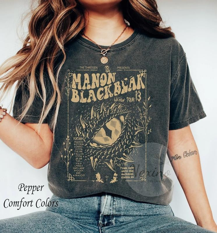 Vintage Manon Blackbeak Throne of Glass T-Shirt, Sarah J Maas tshirt, Rowan Whitethorn shirt, ACOTAR Crescent City...