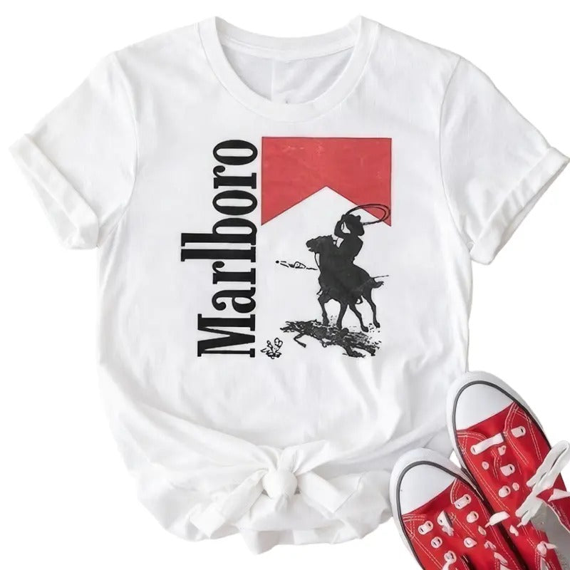 Vintage Marlboro Classic Cowboy Designs Front Printed Only T-Shirt Hoodie, Sweatshirt | WearSparks.com