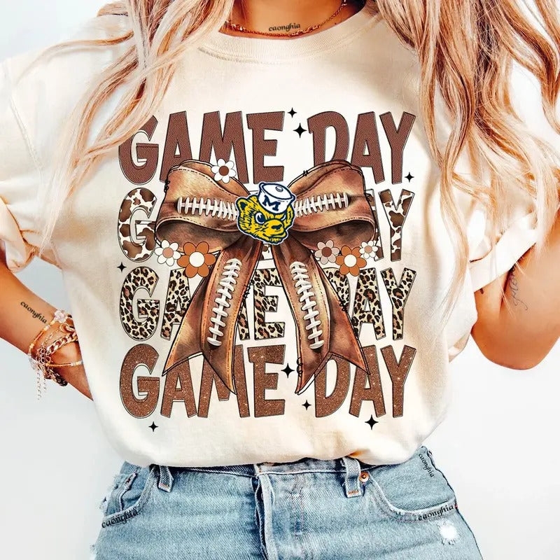 Vintage Michigan Wolverines Football Coquette Bow Game Day Shirt, Gameday Women's Sweatshirt, Tis the Football Season...