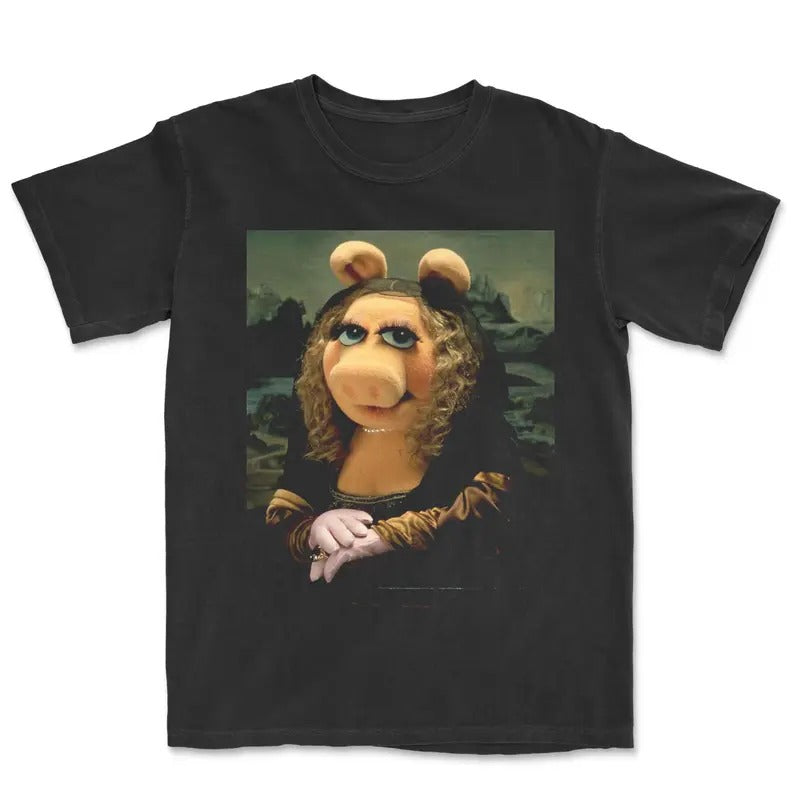 Vintage Mona Piggy Funny Graphic Unisex Shirt
