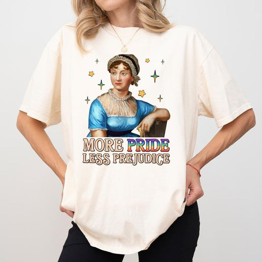Vintage More Pride Less Prejudice Comfort Colors Shirt, Retro LGBTQ T-shirt, Pride Month Graphic Tee, Proud Ally...