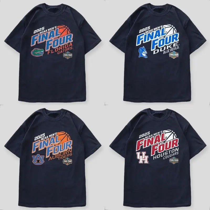 Vintage NCAA All Team Final Four 2025 T-Shirt, All Sports Team Streetwear T-Shirt, Classic Pullover For All Team Fans...