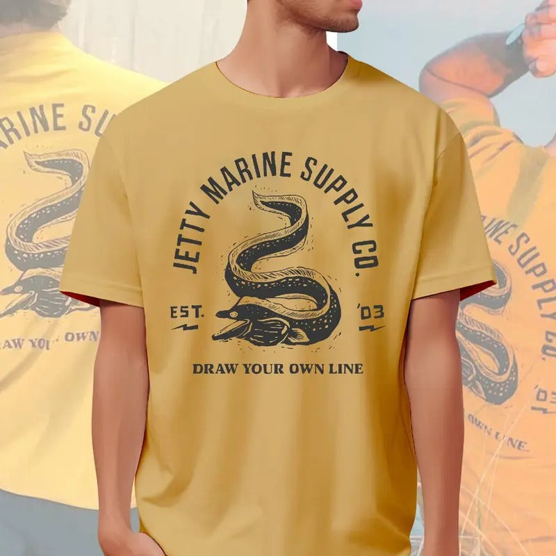 Vintage Outer Banks Movies Shirt, John B's yellow Jetty Marine Supply co Tee on Outer Banks Shirt Hoodie, Sweatshirt