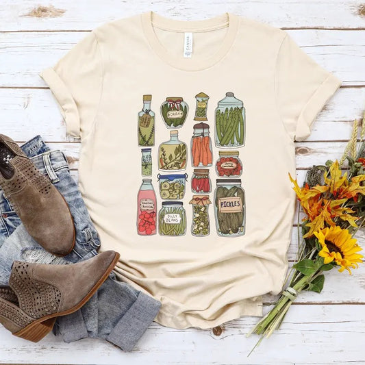 Vintage Pickle Jar Shirt Vintage Canned Pickles Shirt Canning Season Shirt Pickle Lovers Shirt Unisex Tee Homemade Dill...