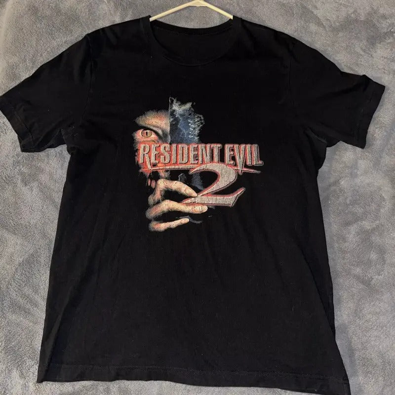 Vintage Resident Evil 2 Shirt - graphic tshirt - game unisex tee Menswear Top Hoodie, Sweatshirt | WearSparks.com
