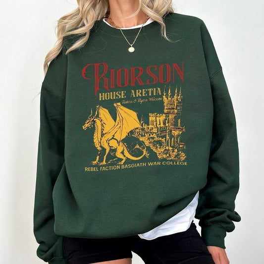 Vintage Riorsin House Aretia Shirt, Fourth Wing Shirt, Onyx Storm Tee Shirt, Bookish Lover Shirt, Dragon Ride Shirt, Gift...
