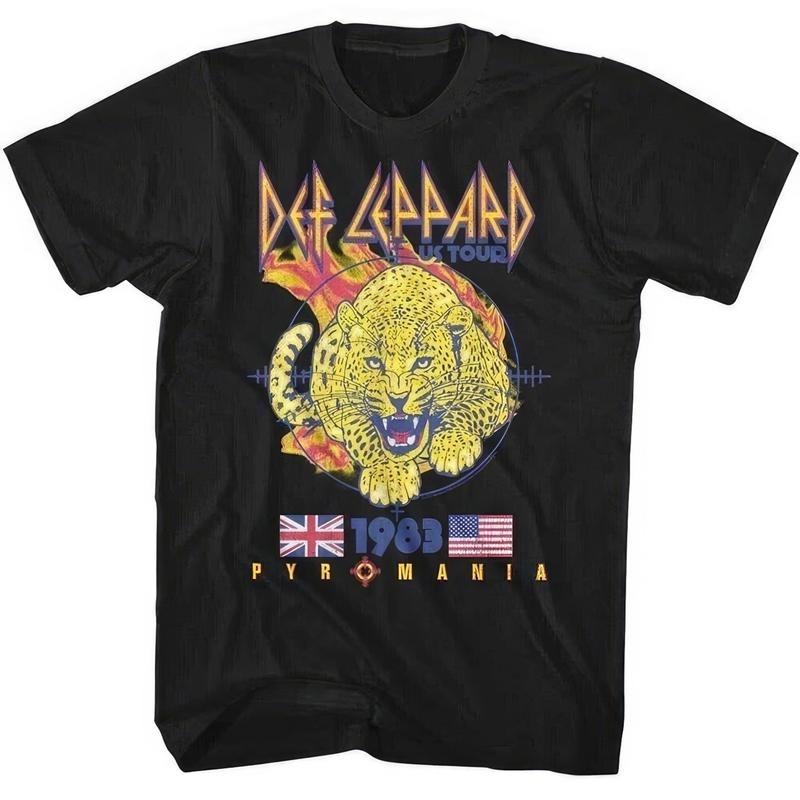 Vintage Rock Band Def Leppard Pyromania US Tour 1983  T-Shirt Hoodie, Sweatshirt | WearSparks.com