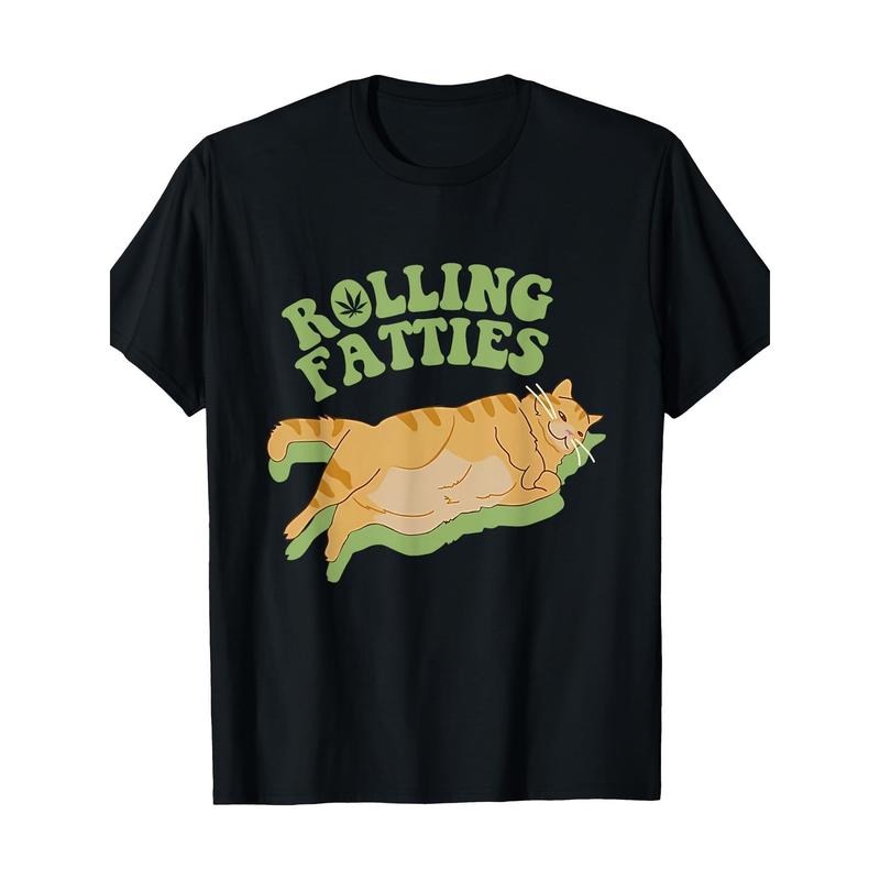 Vintage Rolling Fatties Cat Retro Kitty Kitten Meow T-Shirt100% Pure Cotton 220g  made in usa T-Shirts, Hoodie, Sweatshirt