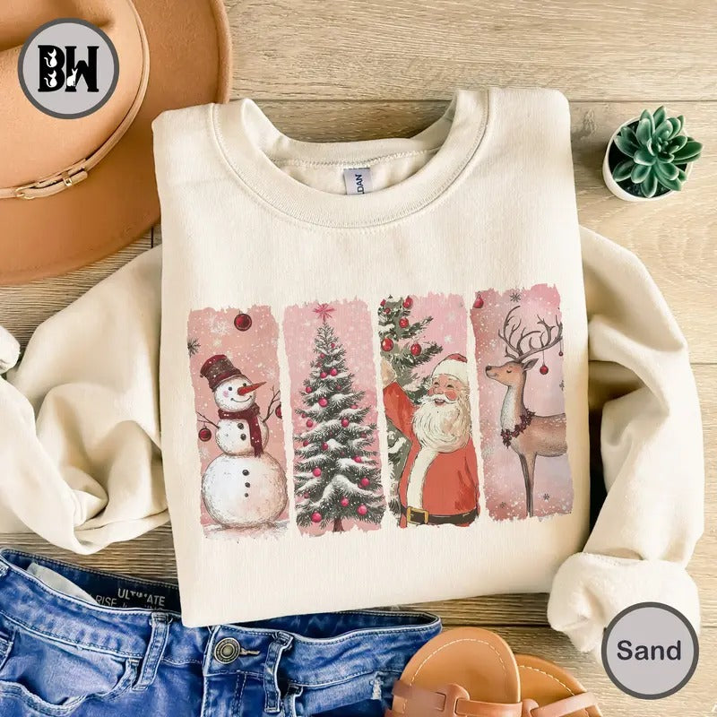 Vintage Santa Claus Christmas Sweatshirt, Santa Merry Christmas, Merry Christmas Sweatshirt, Christmas Crewneck...