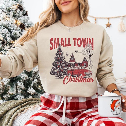 Vintage Small Town Christmas Sweatshirt, Village Christmas T-shirt, Merry Christmas Tee, Merry And Bright Shirt, Country...