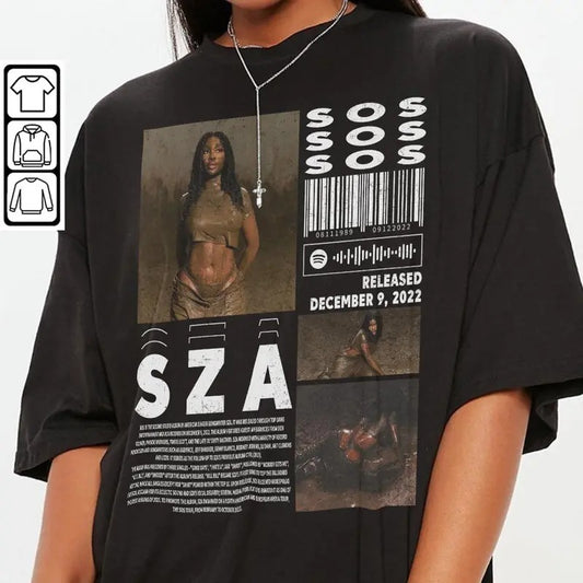 Vintage Sza SOS Tee Shirt, Sza Sos Album Graphic Sweatshirt, Vintage 90s Graphic Sza T-Shirt, Vintage Sza Album Sweater,...