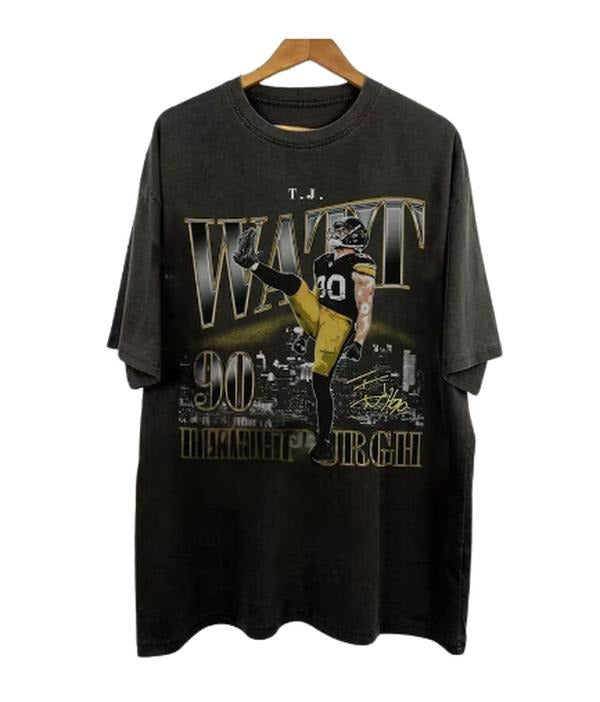 Vintage T.J Watt Shirt, Sweatshirt , Football shirt, Classic 90s Graphic Tee, Unisex, Vintage Bootleg, Fan Gift Tropical...
