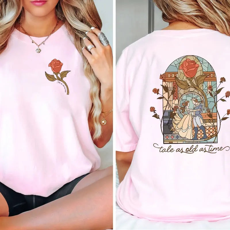 Vintage Tale As Old As Time Shirt, Beauty n The Beast Shirt, Gift for her Sweatshirt, Hoodie | WearSparks.com