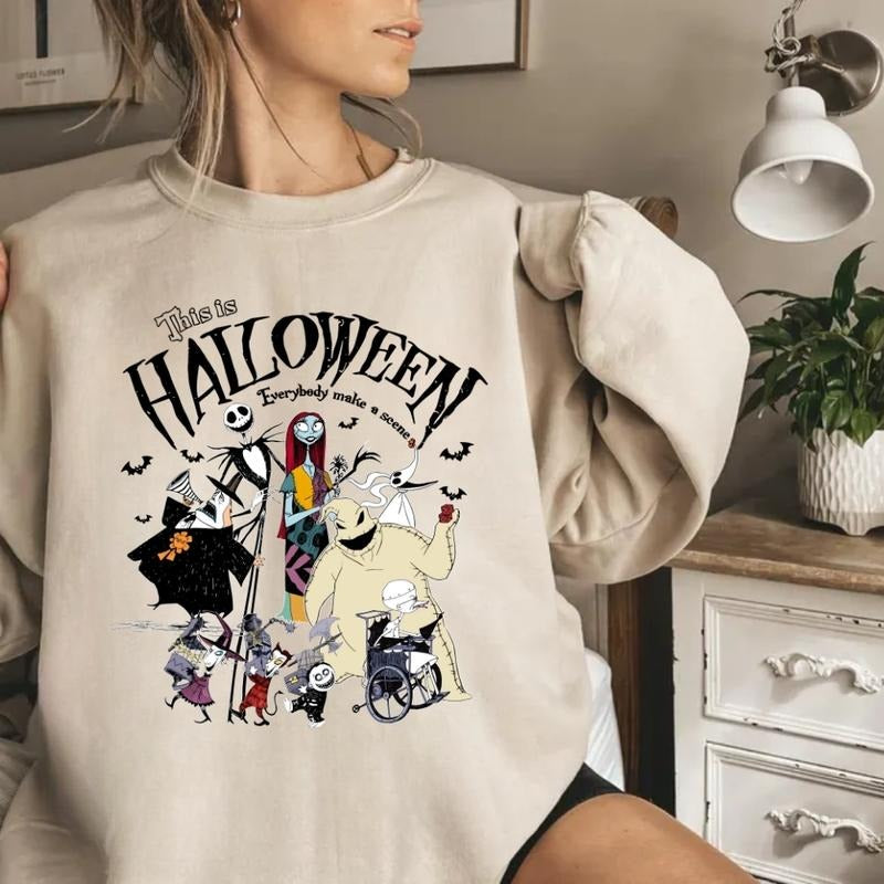 Vintage The Nightmare Before Christmas Sweatshirt, Hoodie, T
