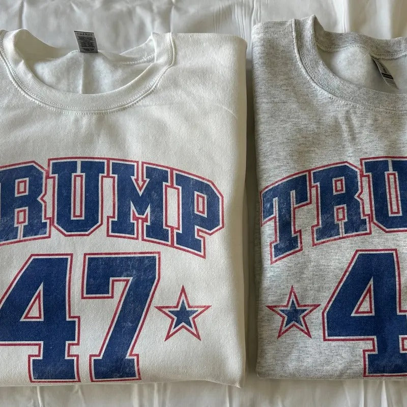 Vintage Trump 47 Sweatshirt Comfy Trump Sweatshirt T-Shirts, Hoodie | WearSparks.com