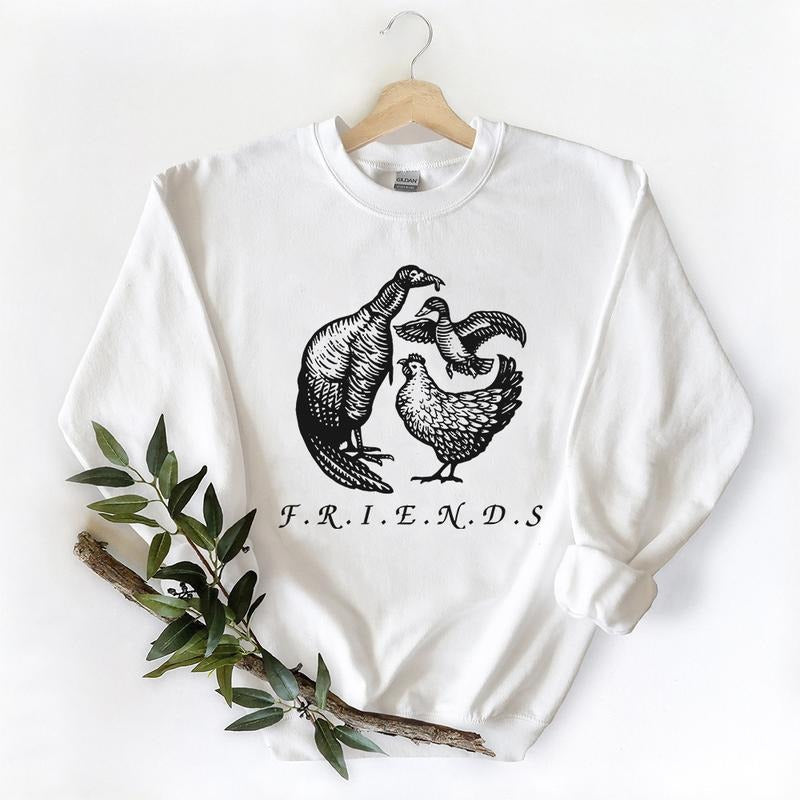 Vintage Turkey Shirt, Retro Animal Lover Hunting Mallard Fall Gobbler Sweatshirt Cotton Pullover Menswear Day Hoodie