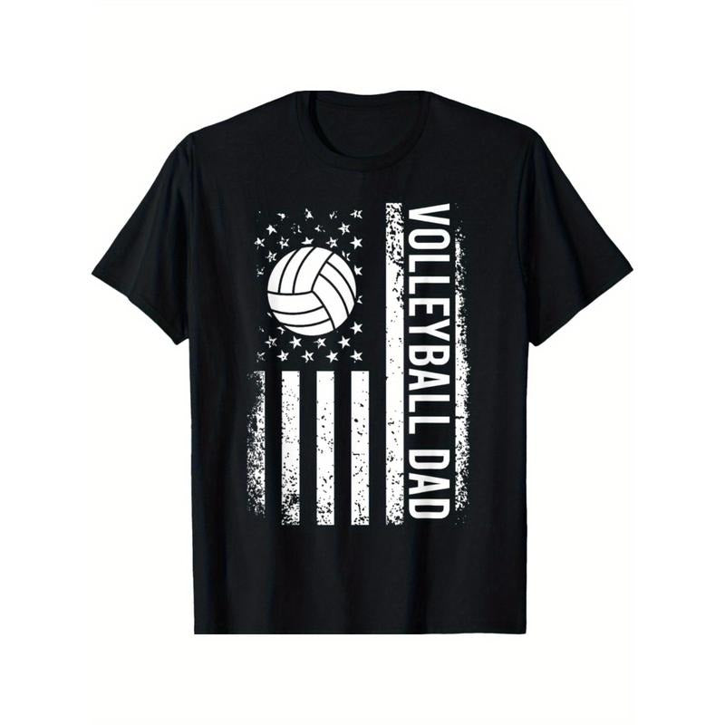 Vintage USA Flag Dad Fathers Day Retro T-Shirt - Daddy Papa Volleyball Made in USA Hoodie, Sweatshirt | WearSparks.com