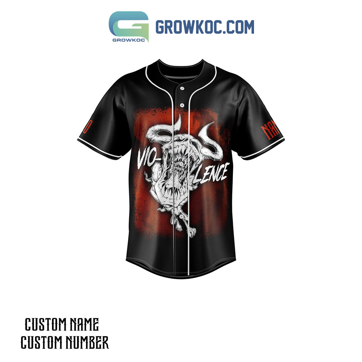 Vio-lence Let The World Burn Personalized Baseball Jersey