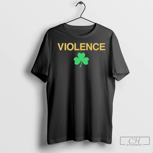 Violence Shamrock Notre Dame Fighting Irish Football T Shirts