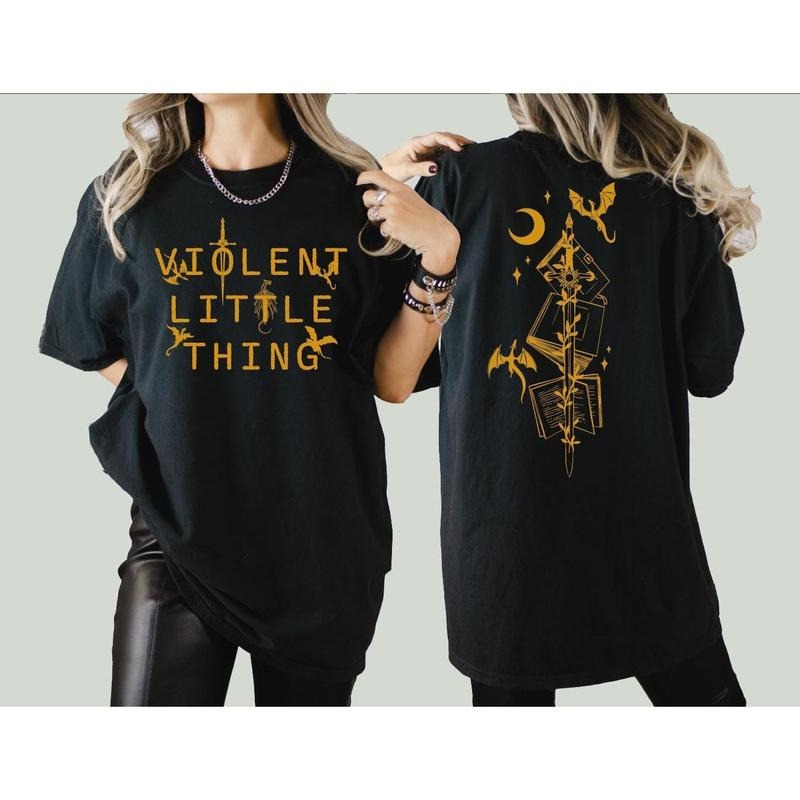 Violent Little Thing 2-Sided Shirt, Fourth Wing Dragon Rider Tee ,Riders Quadrant Tee, Basgiath Shirt Hoodie, Sweatshirt