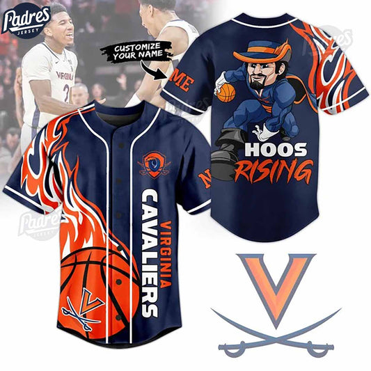 Virginia Cavaliers Basketball Hoos Rising Custom Baseball Jersey - Padres Jersey Oasis: Elevate Your Baseball... (Image 1)