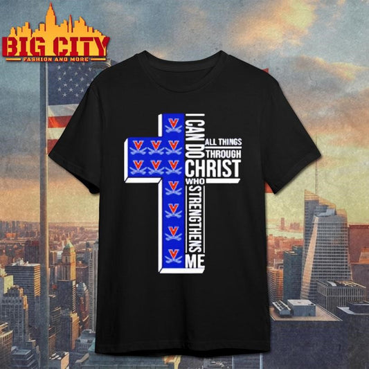 Virginia Cavaliers Womens Basketball I Can All Things Do Through Christ Who Strengthens Me Shirt