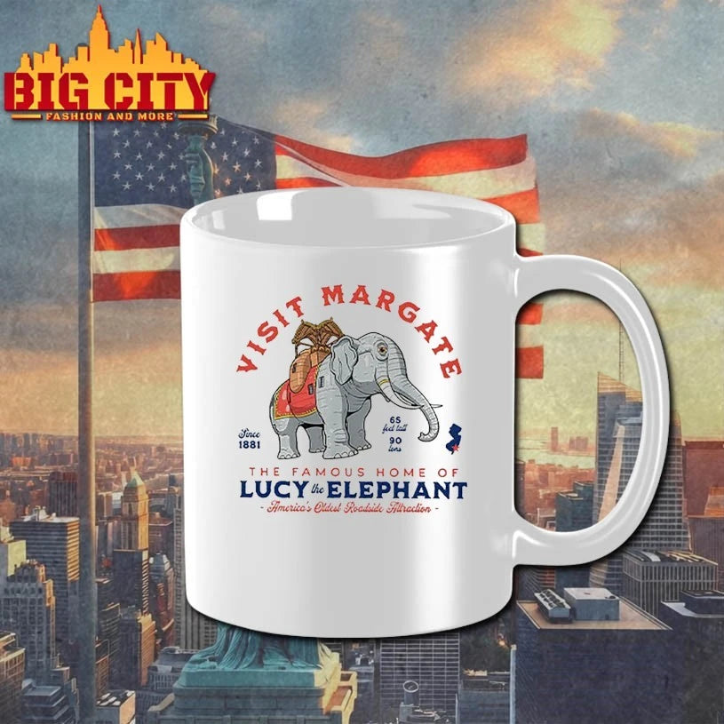 Visit Margate Since 1881 The Famous Home Of Lucy The Elephant America’s Oldest Roadside Attraction 65 Feet Tall 90 Tons shirt