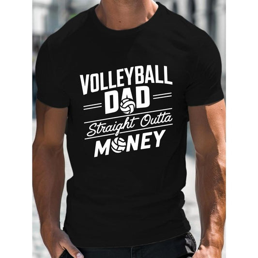 Volleyball Dad Graphic Tee - Men's Casual Cotton T-Shirt | Breathable & Soft Crew Neck, Short Sleeve, Regular Fit |...