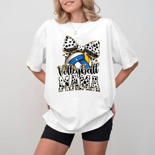Volleyball MOM Bow Crewneck, Soft Unisex Cotton T-shirt Hoodie, Sweatshirt | WearSparks.com