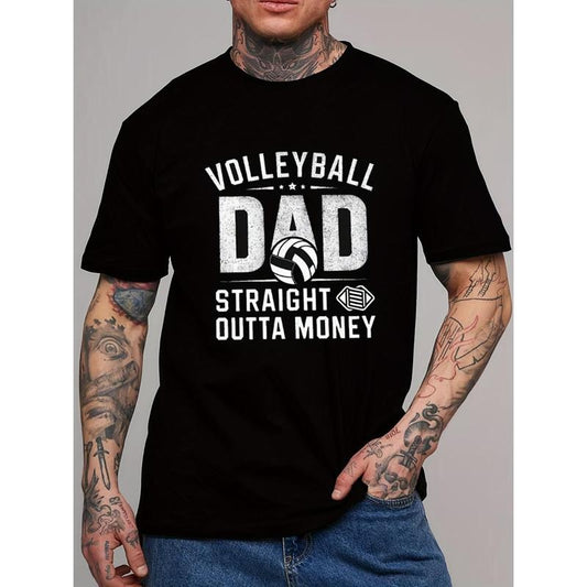 Volleyball T-shirt Printed Men's Outdoor Casual Short Sleeve T-Shirt Soft And Lightweight 220g made in usa Hoodie, Sweatshirt