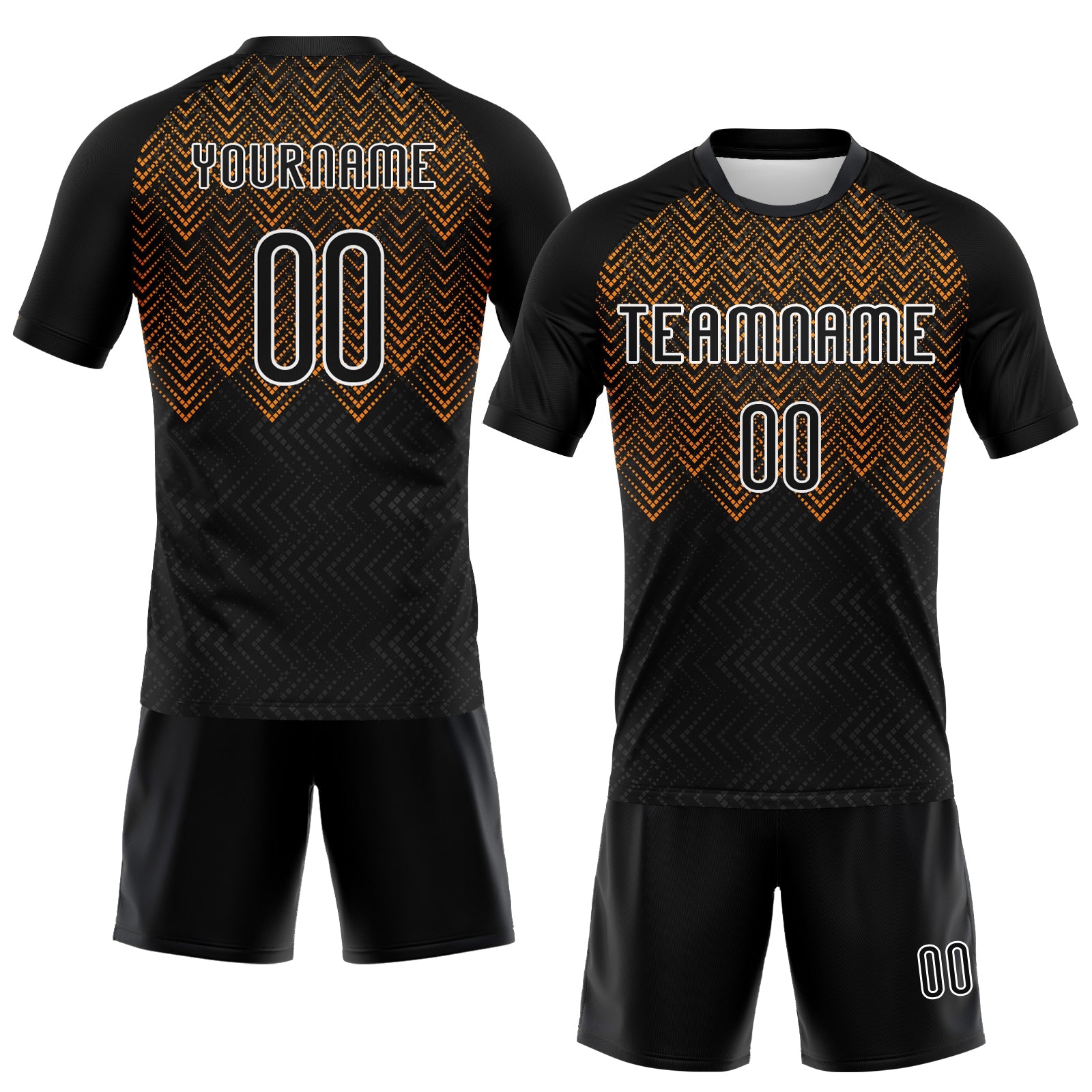 Custom Black Bay Orange-White Geometric Shape Sublimation Volleyball Uniform Jersey T-Shirts, Hoodie, Sweatshirt (Image 2)