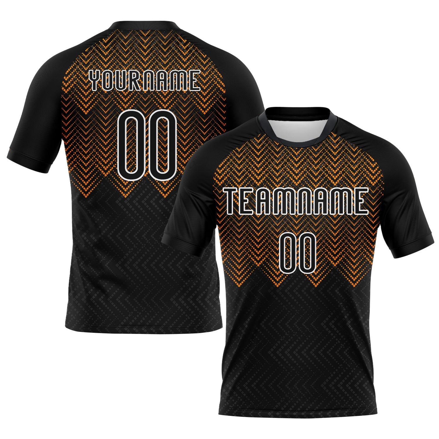 Custom Black Bay Orange-White Geometric Shape Sublimation Volleyball Uniform Jersey T-Shirts, Hoodie, Sweatshirt (Image 1)