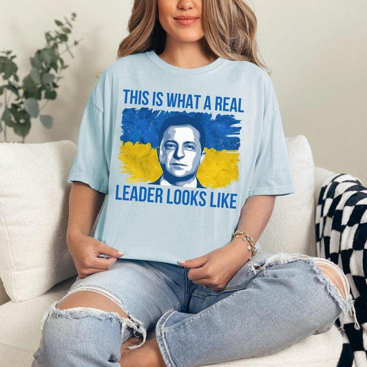 Volodymyr Tee, Support Ukraine Shirt, Ukrainian, Anti, This Is What A Real Leader Looks Like Hoodie, Sweatshirt
