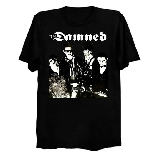 Vtg The Damned Band Live In Concert Cotton Black All Size Tee Shirt Hoodie, Sweatshirt | WearSparks.com