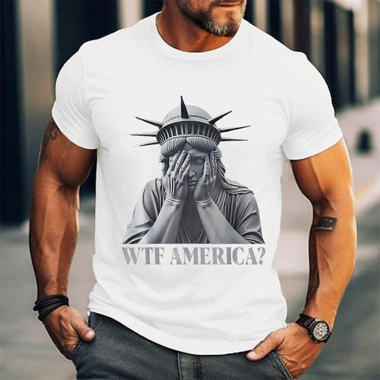 WTF America Anti-Trump Political and Democracy T-Shirt | Unisex Cotton Tee, Short Sleeve, Size S-3XL Hoodie, Sweatshirt