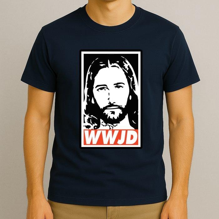 WWJD What Would Jesus Do T-Shirt | Christian Poster-Inspired Design | Faith-Based Apparel for Men & Women | Inspirational...