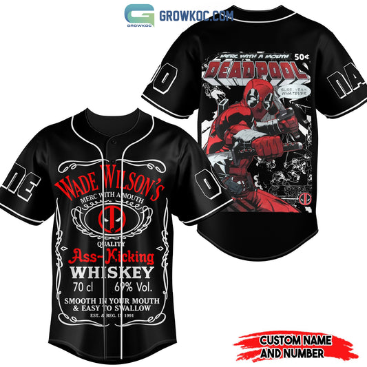 Wade Wilson’s Merc With A Mouth Deadpool Personalized Baseball Jersey