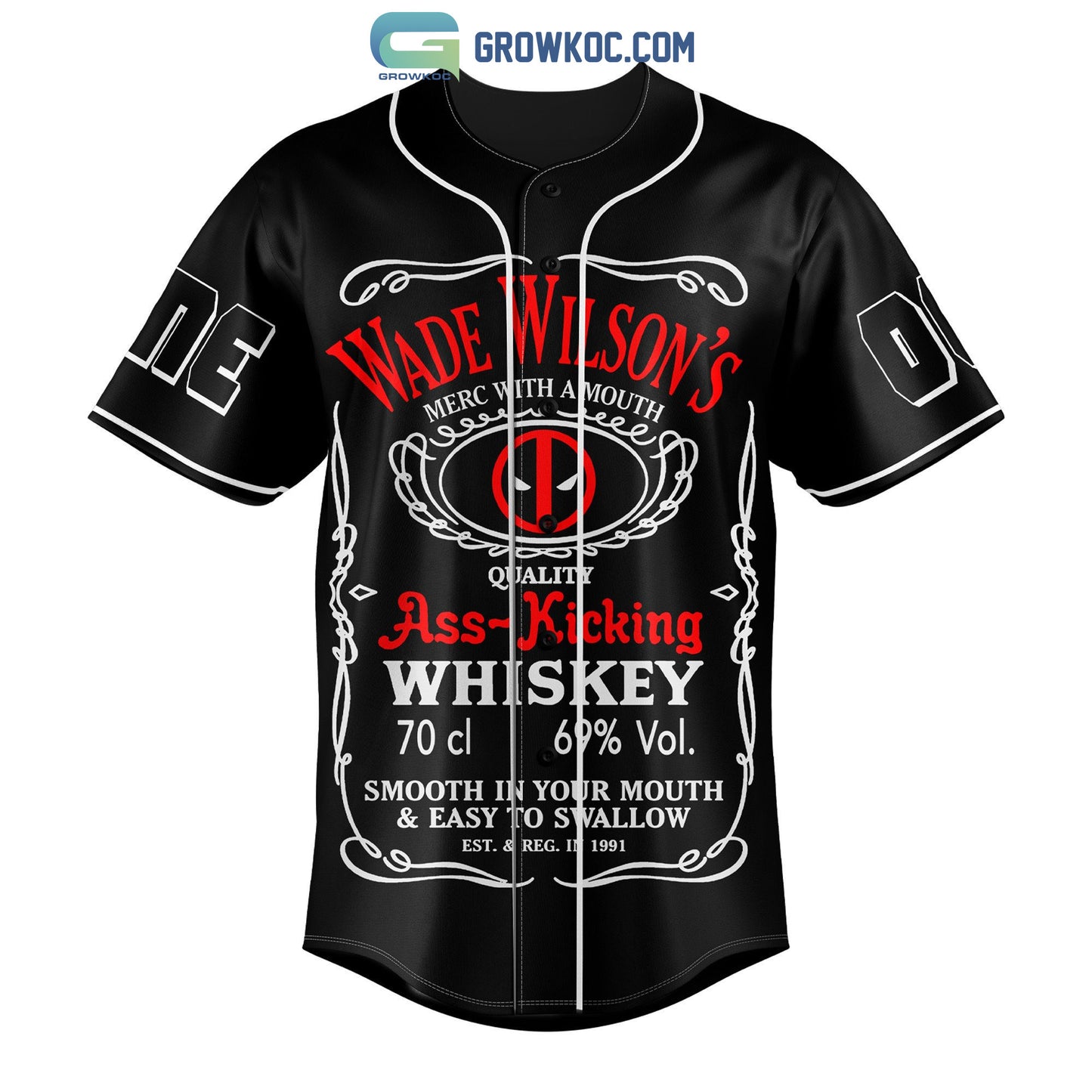 Wade Wilson’s Merc With A Mouth Deadpool Personalized Baseball Jersey